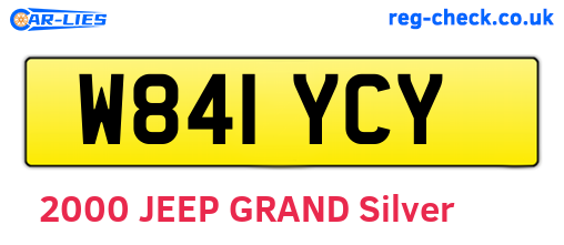 W841YCY are the vehicle registration plates.