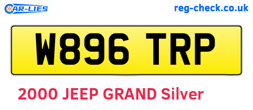 W896TRP are the vehicle registration plates.