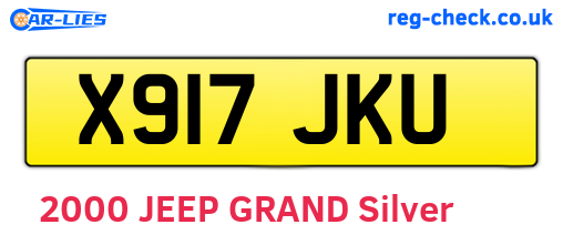 X917JKU are the vehicle registration plates.