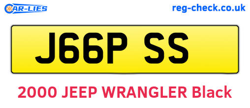 J66PSS are the vehicle registration plates.