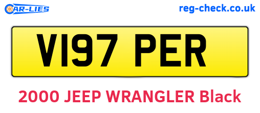 V197PER are the vehicle registration plates.