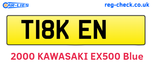 T18KEN are the vehicle registration plates.