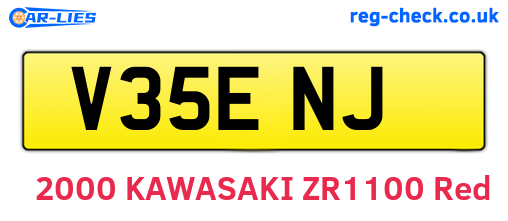 V35ENJ are the vehicle registration plates.