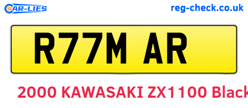 R77MAR are the vehicle registration plates.