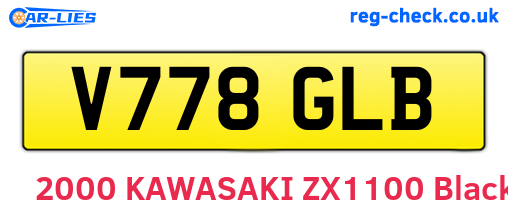 V778GLB are the vehicle registration plates.