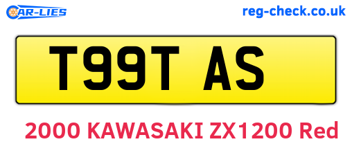 T99TAS are the vehicle registration plates.