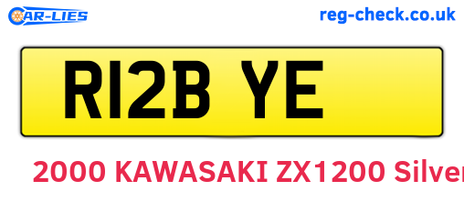 R12BYE are the vehicle registration plates.