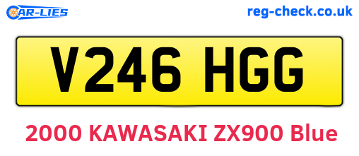 V246HGG are the vehicle registration plates.
