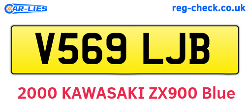 V569LJB are the vehicle registration plates.