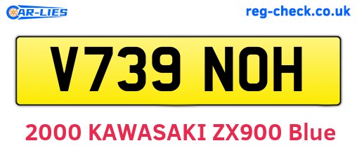 V739NOH are the vehicle registration plates.