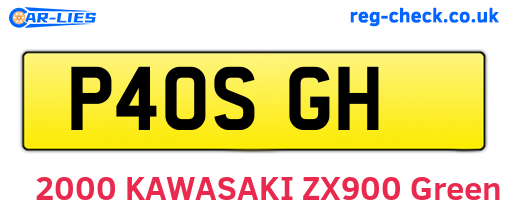 P40SGH are the vehicle registration plates.