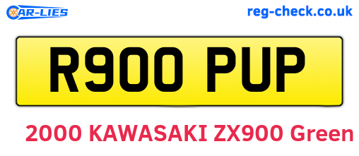 R900PUP are the vehicle registration plates.