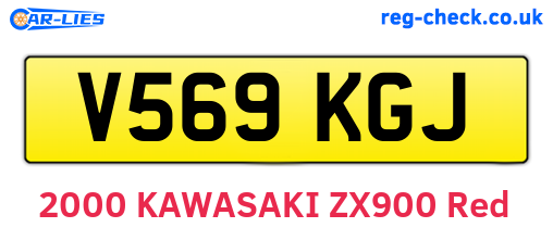 V569KGJ are the vehicle registration plates.