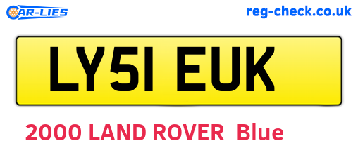 LY51EUK are the vehicle registration plates.