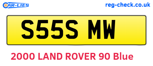 S55SMW are the vehicle registration plates.