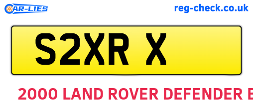 S2XRX are the vehicle registration plates.