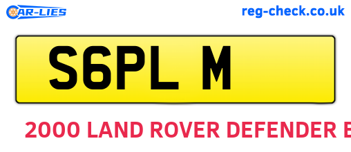 S6PLM are the vehicle registration plates.