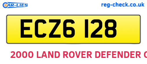 ECZ6128 are the vehicle registration plates.