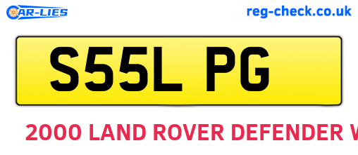 S55LPG are the vehicle registration plates.