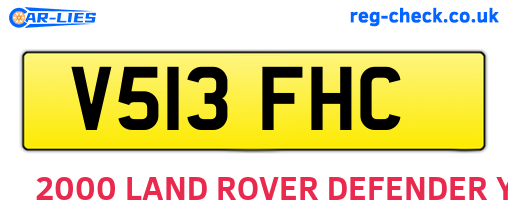 V513FHC are the vehicle registration plates.