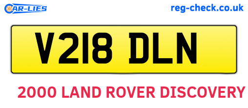 V218DLN are the vehicle registration plates.