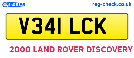 V341LCK are the vehicle registration plates.