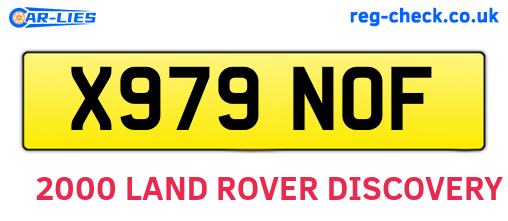 X979NOF are the vehicle registration plates.