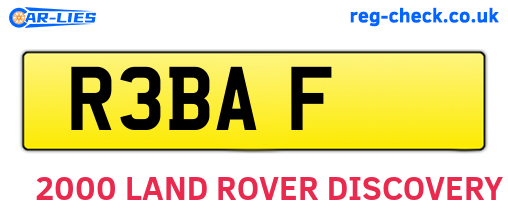 R3BAF are the vehicle registration plates.