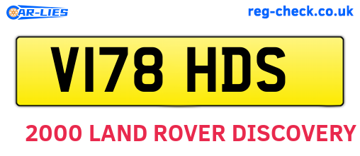 V178HDS are the vehicle registration plates.