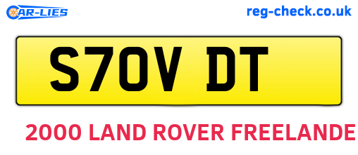 S70VDT are the vehicle registration plates.