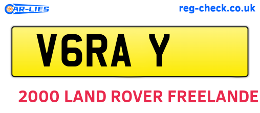 V6RAY are the vehicle registration plates.