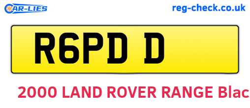 R6PDD are the vehicle registration plates.