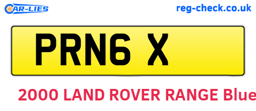 PRN6X are the vehicle registration plates.