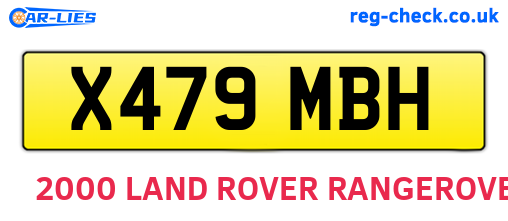 X479MBH are the vehicle registration plates.