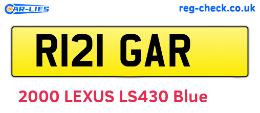 R121GAR are the vehicle registration plates.
