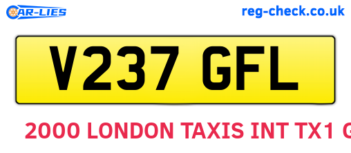 V237GFL are the vehicle registration plates.