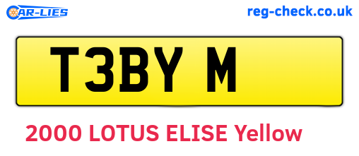 T3BYM are the vehicle registration plates.