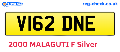 V162DNE are the vehicle registration plates.