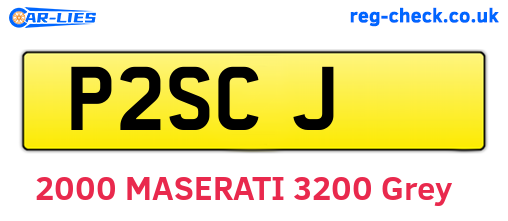 P2SCJ are the vehicle registration plates.