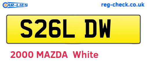 S26LDW are the vehicle registration plates.