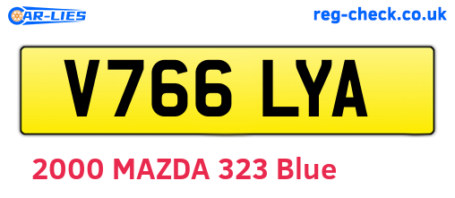V766LYA are the vehicle registration plates.