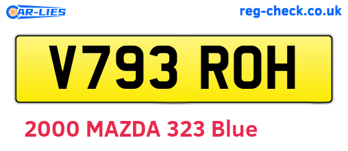 V793ROH are the vehicle registration plates.