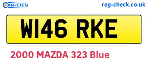 W146RKE are the vehicle registration plates.