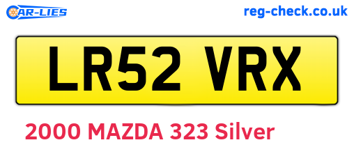 LR52VRX are the vehicle registration plates.