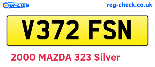 V372FSN are the vehicle registration plates.