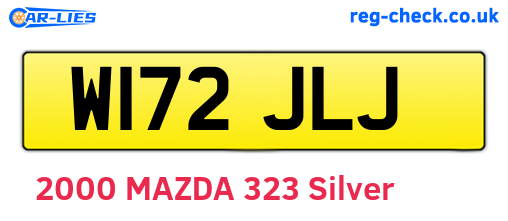 W172JLJ are the vehicle registration plates.
