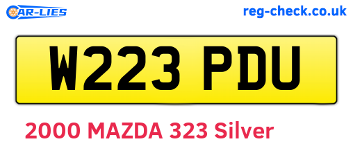 W223PDU are the vehicle registration plates.