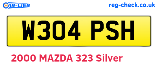 W304PSH are the vehicle registration plates.