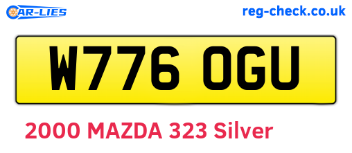 W776OGU are the vehicle registration plates.