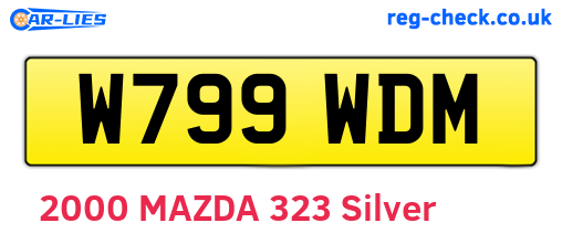 W799WDM are the vehicle registration plates.